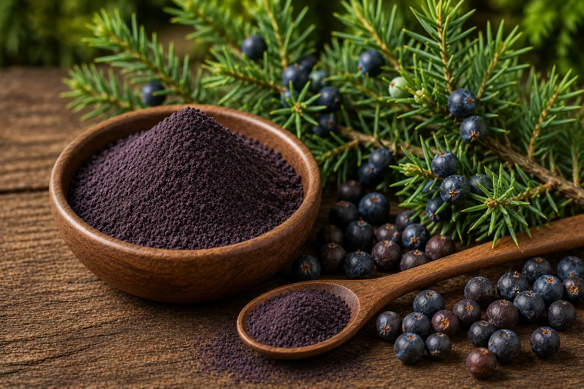 Juniper berries, a botanical listed in ColestZen